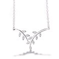 thumbnail image 1 of Sterling Silver Genuine Crystal Leaf Necklace, 1 of 2