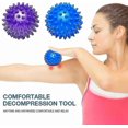 thumbnail image 3 of 2024 New 3 Massage Balls - Hedgehog Ball With Nubs Perfect For Stress, Reflexology, And Trigger Point Massages, For Back, Legs, Feet & Hands Muscle, 3 of 5