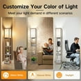thumbnail image 3 of Floor Lamp with Shelves LED Modern Shelf Floor Lamp with USB Ports Power Outlet Color Temperature Storage Display Wood Column Standing Tall Lamp for Living Room Bedroom Off, 3 of 8