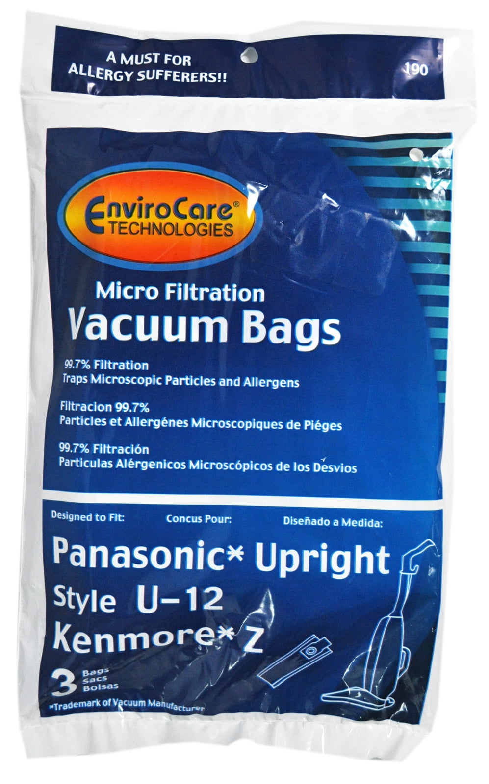 Panasonic Type U12 vacuum Cleaner Bags 60243007