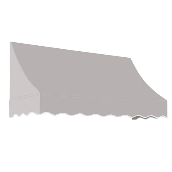 Awntech 6.375 ft Nantucket Fixed Awning Acrylic Fabric, Gray
