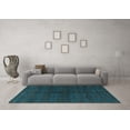 thumbnail image 3 of Ahgly Company Indoor Round Abstract Light Blue Modern Area Rugs, 4' Round, 3 of 4