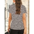thumbnail image 6 of SHEWIN Womens Polka Dot Tops Crewneck Short Sleeve T Shirts Casual Fashion Floral Print Spring Summer Shirts, 6 of 7