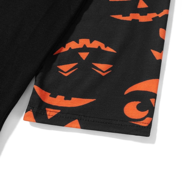 Pyjama Enfant Halloween 2 Pièces - Motif Citrouille, Fantôme - Chaud Et Doux Pour Fêtes