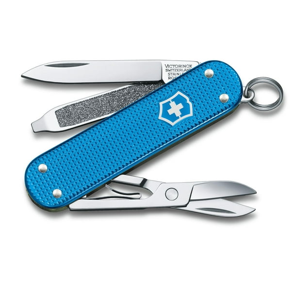 Victorinox Swiss Army Classic Alox Aqua Blue Pocket Knife Limited
