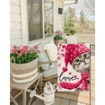 thumbnail image 4 of Rdsfhsp Valentines Day Love Cat Linen Garden Flag 12x18 Double Sided for Anniversary Wedding Holiday Outside Decor, 4 of 5