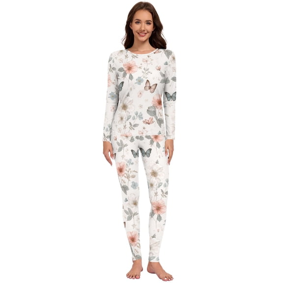 Thermal Underwear Sets for Women Base Layer Cold Weather Top Bottom ...