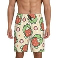 thumbnail image 2 of Daiia Frog Hold Strawberry Mens Woven Stretch Pajama Short,Short Pajama Pants-3X-Large, 2 of 9