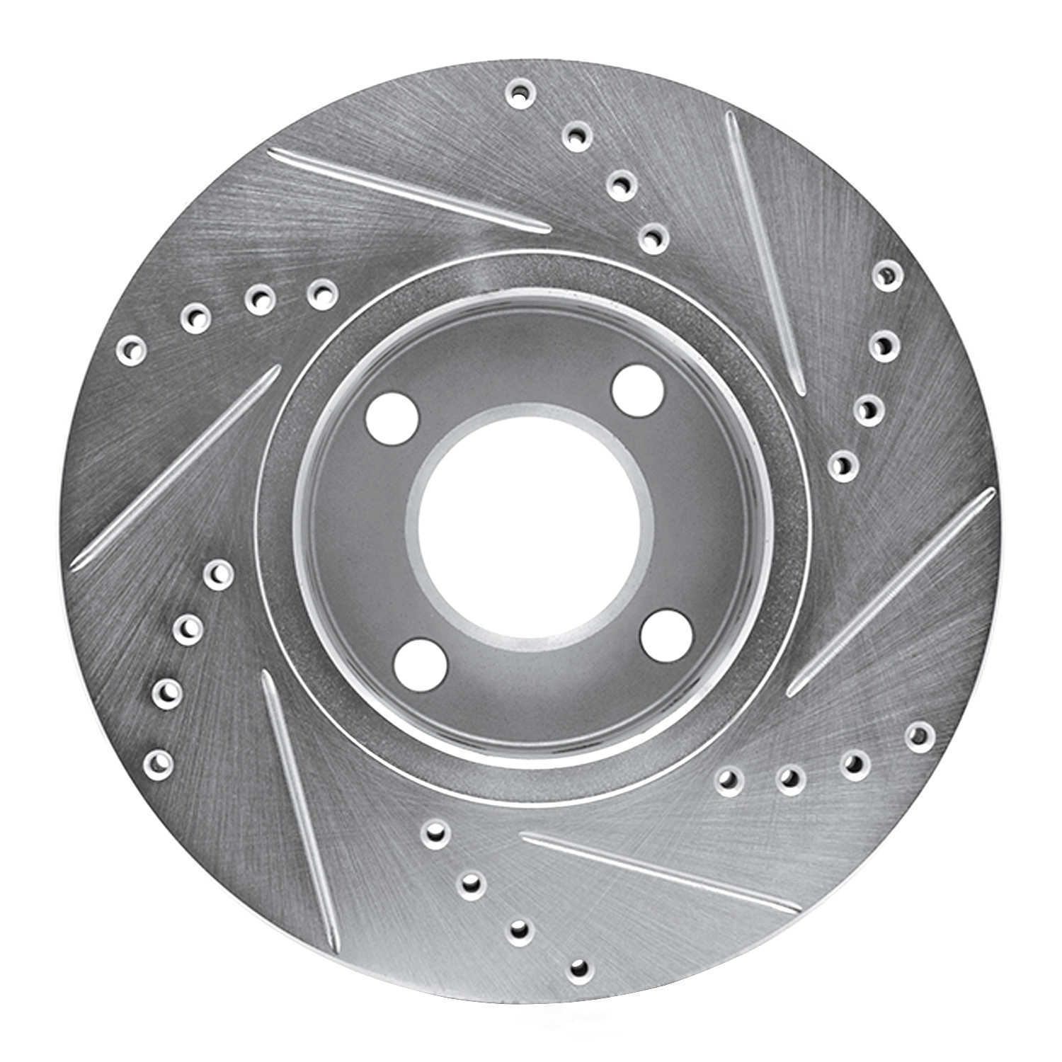 Dynamic Friction Company 631-73010L DFC Brake Rotor - Drilled And Slotted - Silver
