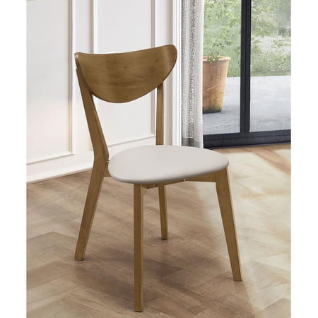 Wooden Dining Chairs Tan and Chestnut Curved Backs Dining Chair (Set of 2) Brown Dining Chairs Wood Upholstered Dining Chairs Furniture Dining Furniture Seating for Dining
