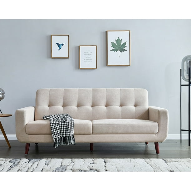 Clearance!Beige Sofas for Living Room, Mid Century Modern Sectional