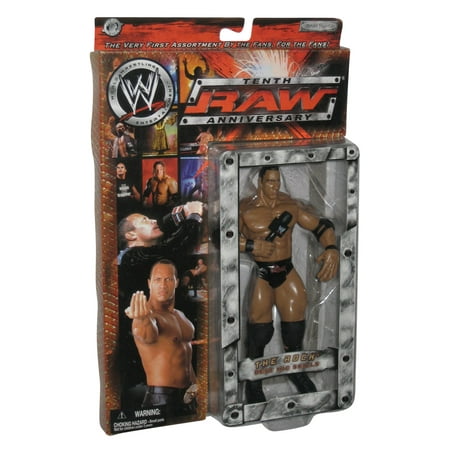 WWE Raw Tenth Anniversary (2003) Jakks Pacific The Rock Best Mic Skills (Wwe The Rock Best Matches)