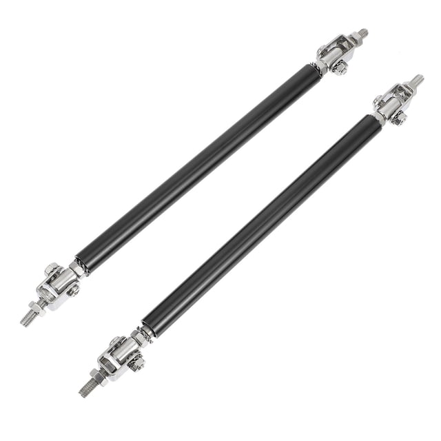 unbranded 2Ud Soportes Para De Parachoques Para Auto En Inoxidable Y Aleación De Aluminio Negro