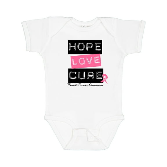 Inktastic Breast Hope Love Cure Boys or Girls Baby Bodysuit