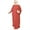 Brick Red, variant on IDOPIP Women's Abaya Muslim Dresses Batwing Sleeve Henley Shirt Prayer Dress Middle East Arabian Robe