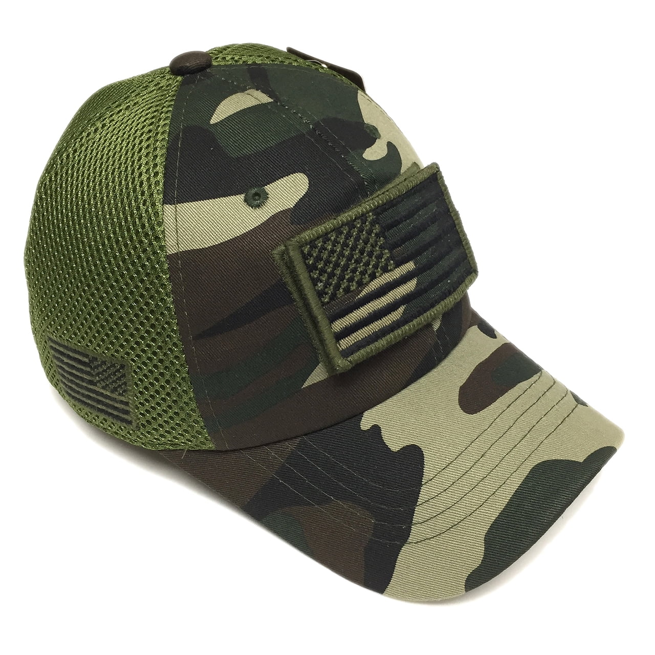 baseball cap with american flag patch