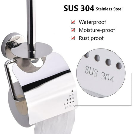 Filfeel Sus304 Stainless Steel Tissue Holder Wall Mounted Toilet Filfeel Sus304 Stainless Steel Tissue Holder Wall Mounted Toilet Paper Rustproof For