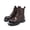 Sepia, variant on Men’s British Style Motorcycle Boots Crocodile Pattern Chelsea Boots Thick Sole Height Increasing Side Zipper High Top Round Toe Fashion Boots Durable All Season Comfort Wear