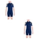 thumbnail image 1 of Bañador de buceo Eigraketly traje de baño corto de una pieza para niños Azul marino M, 1 of 5