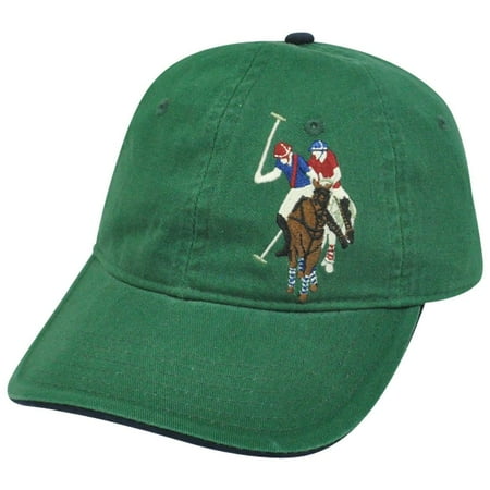 US Polo Association Assn Mens Tonal Horse Logo Garment Wash Relax Hat Cap Green