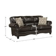 thumbnail image 2 of Lexicon Milford Breathable Faux Leather Upholstered Sofa in Brown, 2 of 4