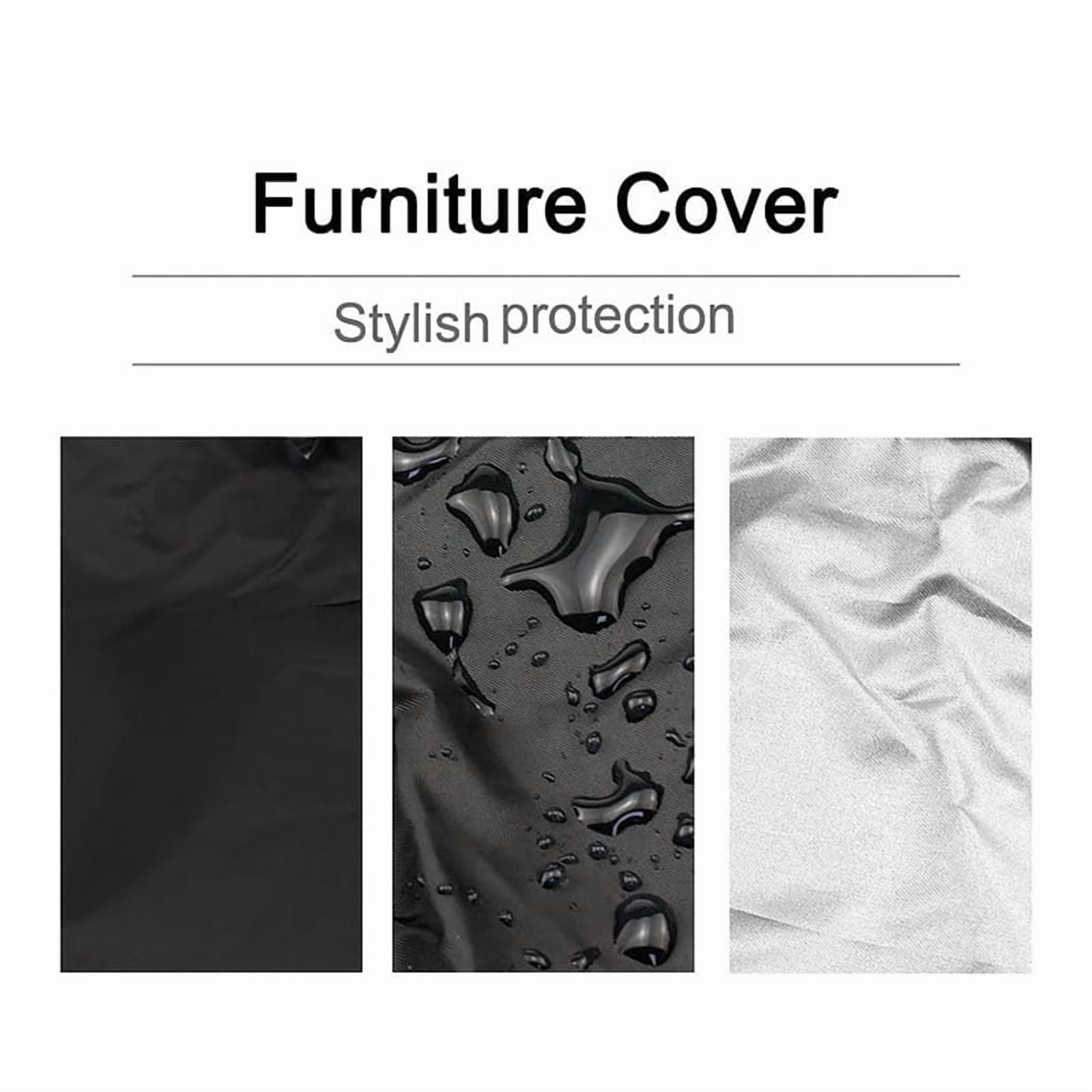 2X Outdoor Folding  Chair Cover Waterproof Dustproof Lawn Patio Furniture Covers 32.3 X 36.6Inch Black