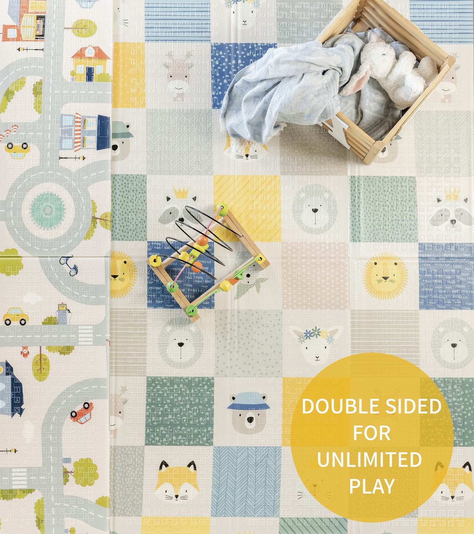 Yokina City Folded Reversible Waterproof Baby Play Mat