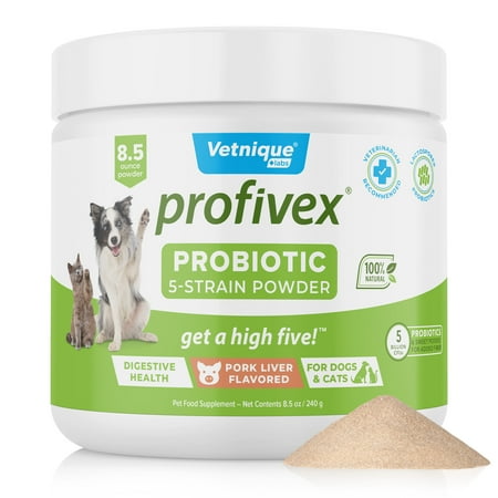 UPC: 0023821552886 | Vetnique Labs Profivex Clinical Strength Probiotic Supplement for Dogs & Cats with Two Prebiotics  8.5 oz.