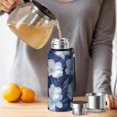 thumbnail image 4 of 20 Oz Pioneer Flower Coffee Tumbler Double Wall Insulated Stainless Steel Water Bottle | Metal Reusable Thermoses Flask with Cup Cap | Leak & Sweat Proof with Anti-Dust Lid, 4 of 7