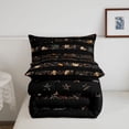 thumbnail image 5 of Manfei Classic Camouflage Flag Twin Comforter Sets,Vintage Pine Leaf Bedding Set,Brown Black,Black Reversible,2 Pieces,1 Comforter and 1 Pillowcase, 5 of 7