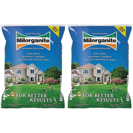 Milorganite 0636 Organic Nitrogen Fertilizer, 32-Pound, Pack of 2