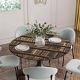 thumbnail image 2 of Vintage Books Fitted Tablecloth with Elastic Edged, Round Table Cloth for Dining Table, Retro Art Elegant Bookshelf Waterproof Oil Proof Table Cover for Indoor Outdoor 55"-60", 2 of 8