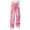 Pink, variant on Women's Pants Summer Thin Washed Wide Leg Jeans Breathable Straight Leg Workwear Loose Pants Baggy Sweatpants for Women Pink XL