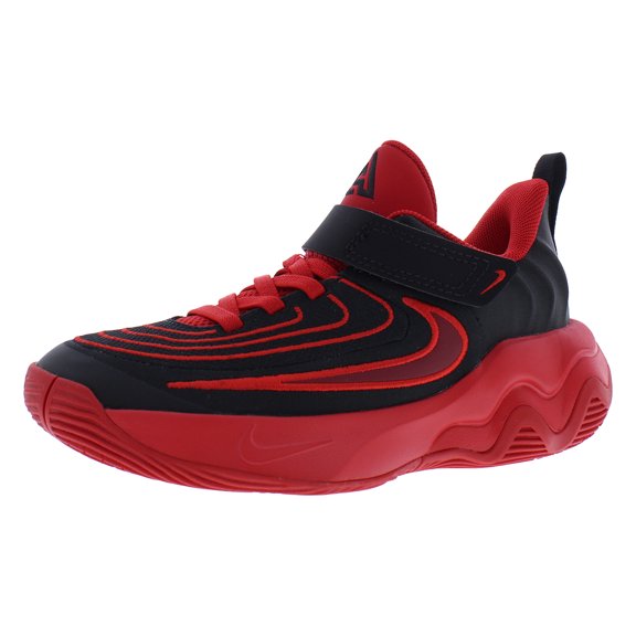 Nike Giannis Immortality 4 PS Boys Shoes Size 10, Color: Black/Team Red/University Red