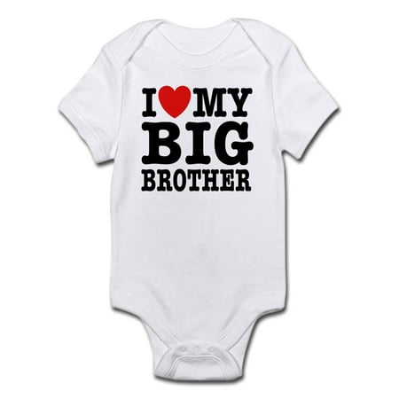 I Love My Big Brother Infant Bodysuit - Baby Light Bodysuit