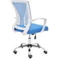 thumbnail image 4 of Modern Home Zuna Ergonomic Mesh Mid Back Office Chair, White & Blue, 4 of 11