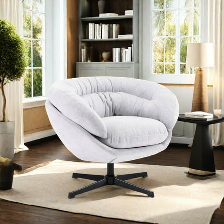 ergonomic gray swivel club chair product