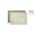 thumbnail image 3 of Dainty Home Amalfi Faux Leather Reversible 2 Pattern 12 x 18 Rectangular Placemats, Set Of 4, Linen, 3 of 3