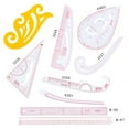 thumbnail image 3 of Milue Fashion Clear Sewing Ruler French Curve Pattern Ruler Sewing Tool for Beginners, 3 of 21