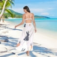 thumbnail image 7 of FORMRS Womens Long Sarong Beach Wrap Semi-Sheer Bikini Skirt Bathing Swimsuit Cover Up, Bunnies and Carrots, 7 of 7