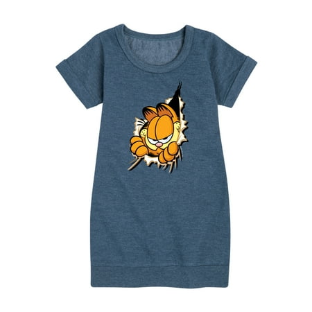 

Garfield - Peeking Out - Toddler And Youth Girls Fleece Dress