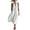 White, variant on ChaoHeng Maxi Dresses for Women Summer for Solid V Neck Sleeveless Patch Pocket Midi Casual Everyday Sundresses for White S