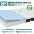thumbnail image 5 of PayLessHere 10-inch Gel Memory Foam Mattress with Removable Lid, Medium Sturdy, Boxed, Adults, 5 of 7