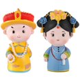 thumbnail image 2 of Miniature Figurine Decoration Chinese Style Figurine 2.95X2.36X1.38In Home Decor 2Pcs, 2 of 3