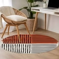 thumbnail image 4 of Small Round Rug 3Ft Washable Non-Slip, Brown Striped Circle Area Rugs for Living Room Bedroom, Farmhouse Stripes Modern Abstract Art Indoor Floor Mats Carpet Runner for Home Decor, 4 of 8