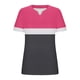 thumbnail image 2 of Mujeres Tops Casual V-Cuello Impreso Oversized Mangas Cortas Camiseta Top, Poliéster Verano Primavera, 2 of 5