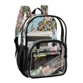 thumbnail image 2 of Large Clear PVC Backpack Heavy Duty See Through Backpack for Adults Work Travel, Leopard Printed 12L, 2 of 8