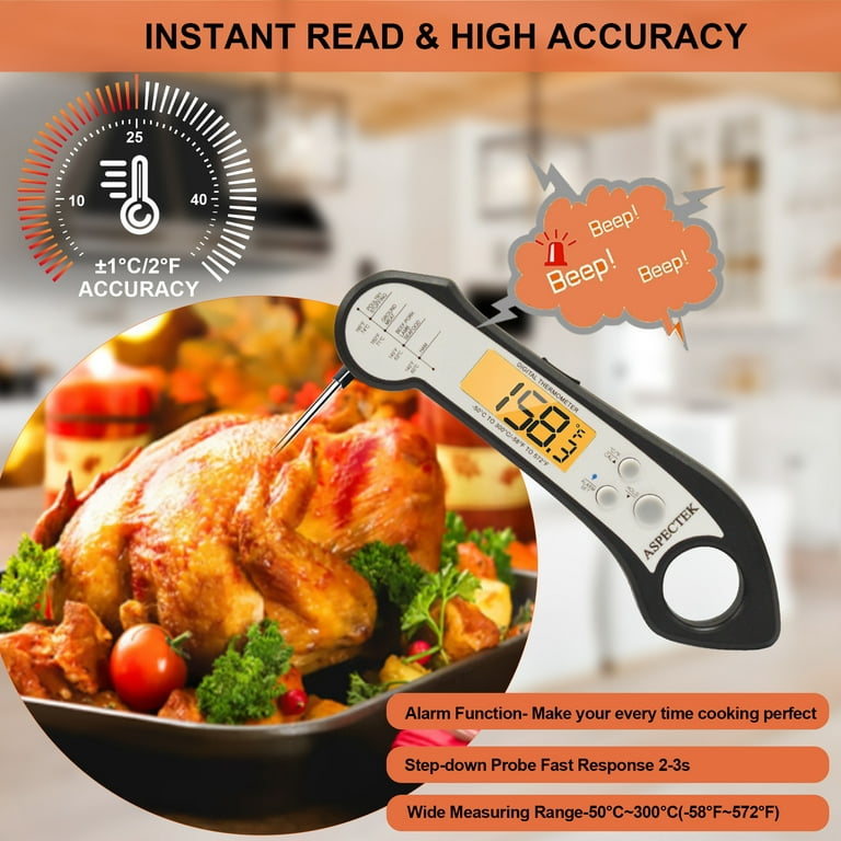 Dual Probe Meat Thermometer, Grill Themometer, Waterproof Thermometer