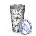 thumbnail image 2 of 16oz Tumblers Black and White Mushroom Stainless Steel Vacuum Insulated Double Wall Travel Tumbler Cups Mug with Lid and Straw,Cleaning Brush for Coffee,Tea, 2 of 4