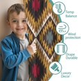 thumbnail image 3 of Blackout Kids Curtains,Brown Geometric Triangle Diamond Pattern Childrens Insulated Curtains Set Of 2,Bedroom Essentials,Toddler Room Decor 42x54in(106x137cm), 3 of 5